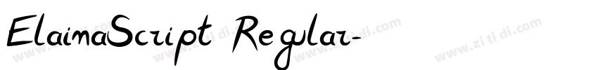 ElainaScript Regular字体转换